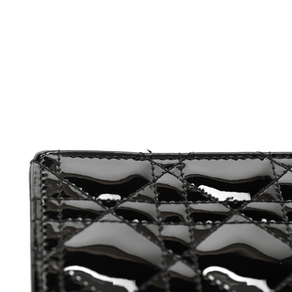 Christian Dior Patent Cannage Lady Dior Chain Wallet Black 10 of 11