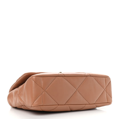 Chanel Lambskin Quilted Large Chanel 19 Flap Brown 4 of 9