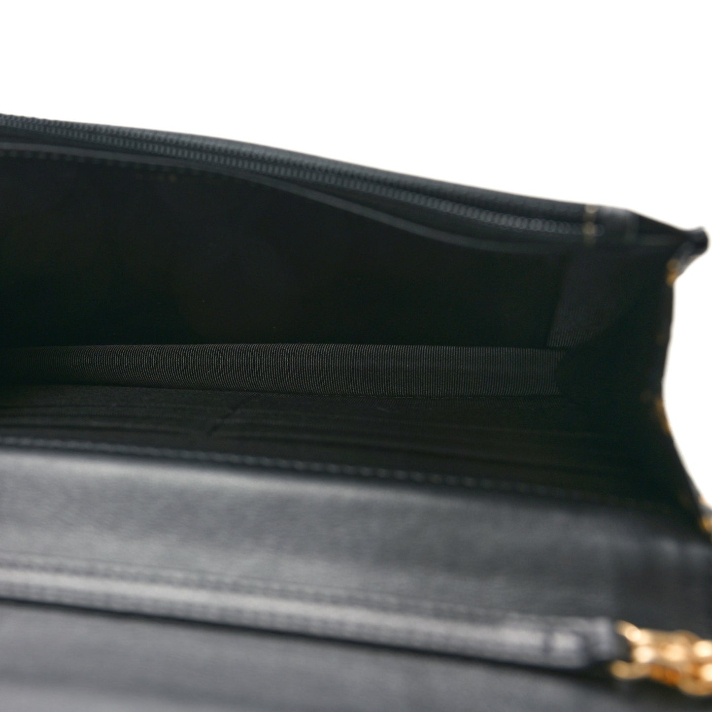 Calfskin Crocodile Embossed Graffiti 2.55 Cocodile Reissue Wallet On Chain WOC Black Gold
