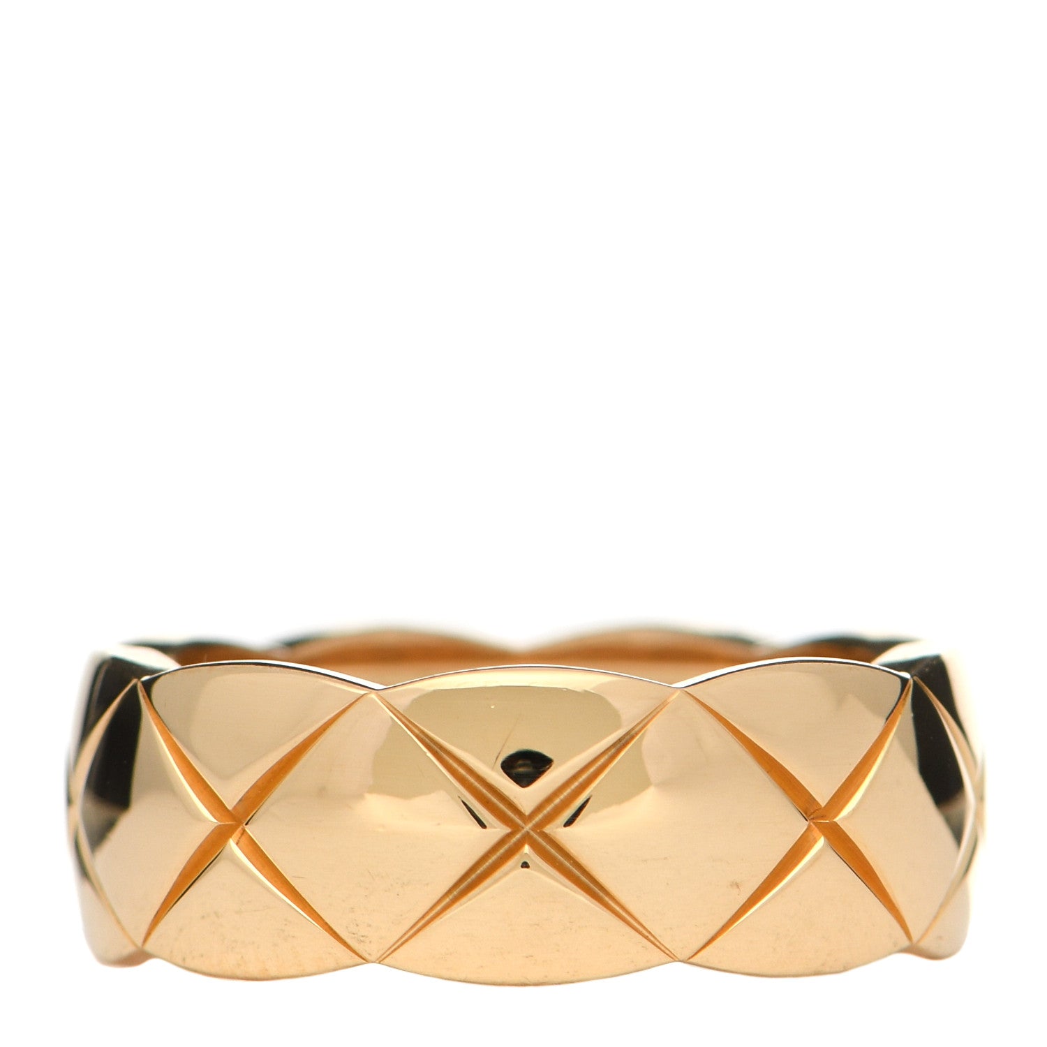 Chanel 18K Yellow Gold Diamond Small Coco Crush Ring 49 4.75 3 of 6