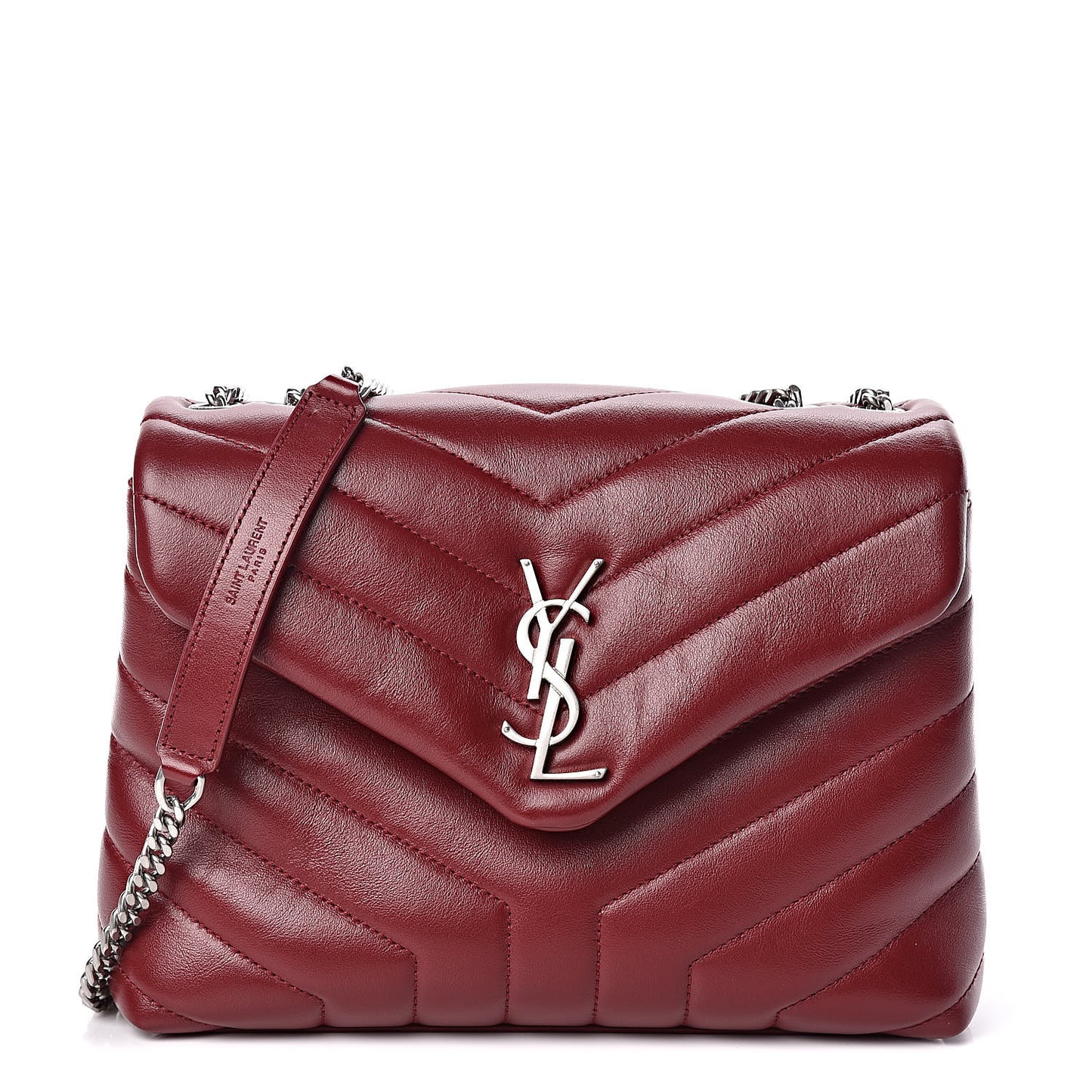 Calfskin Y Quilted Monogram Small Loulou Chain Satchel Palissandre