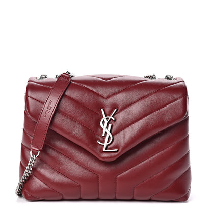 Saint Laurent Calfskin Y Quilted Monogram Small Loulou Chain Satchel Palissandre 1 of 11