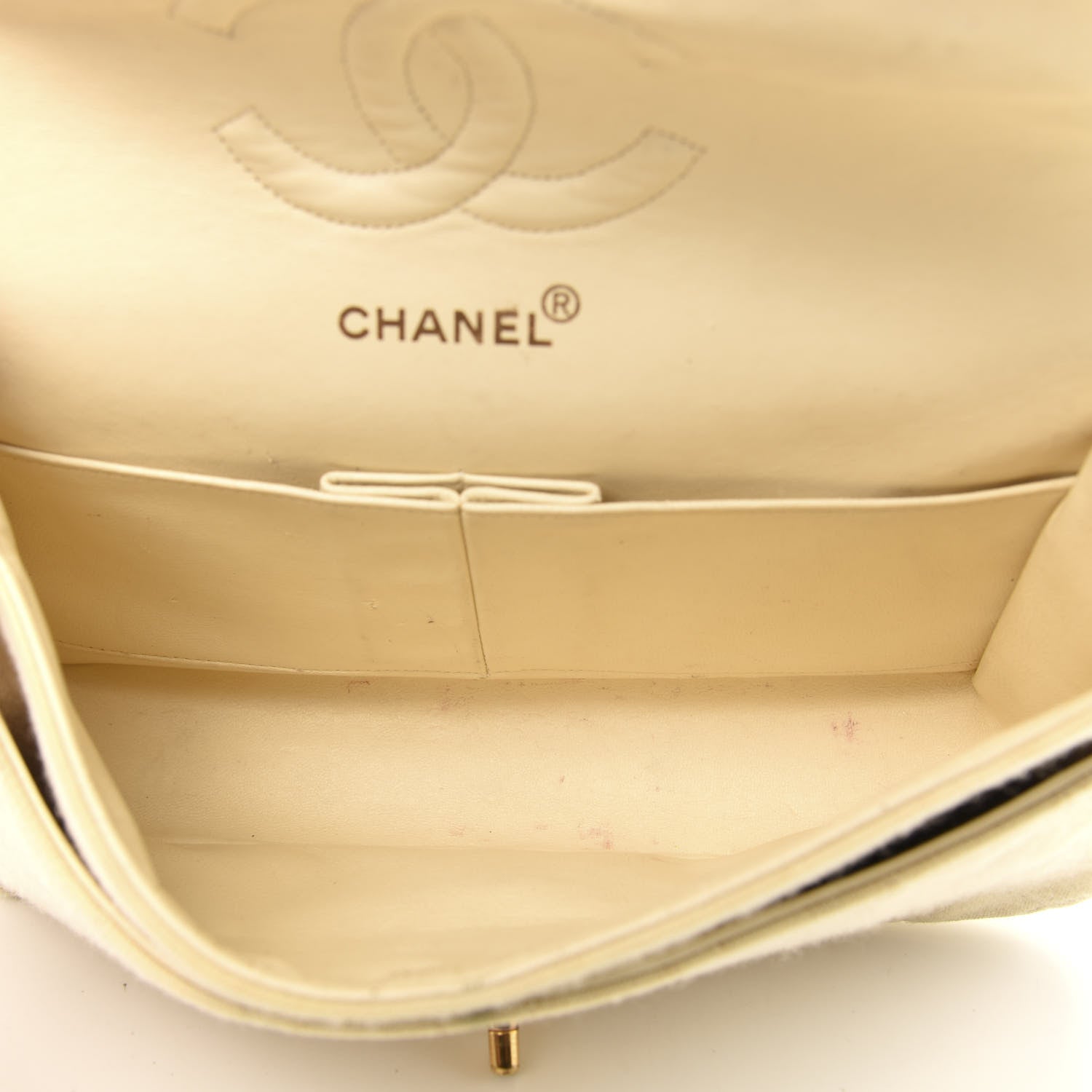 Chanel Jersey Quilted Medium Double Flap Beige 5 of 18