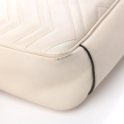 Gucci Calfskin Matelasse Medium GG Marmont Shoulder Bag White 11 of 18