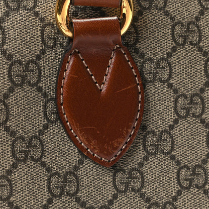 Gucci GG Supreme Monogram Small Zip Top Tote Beige Tuscany 14 of 15