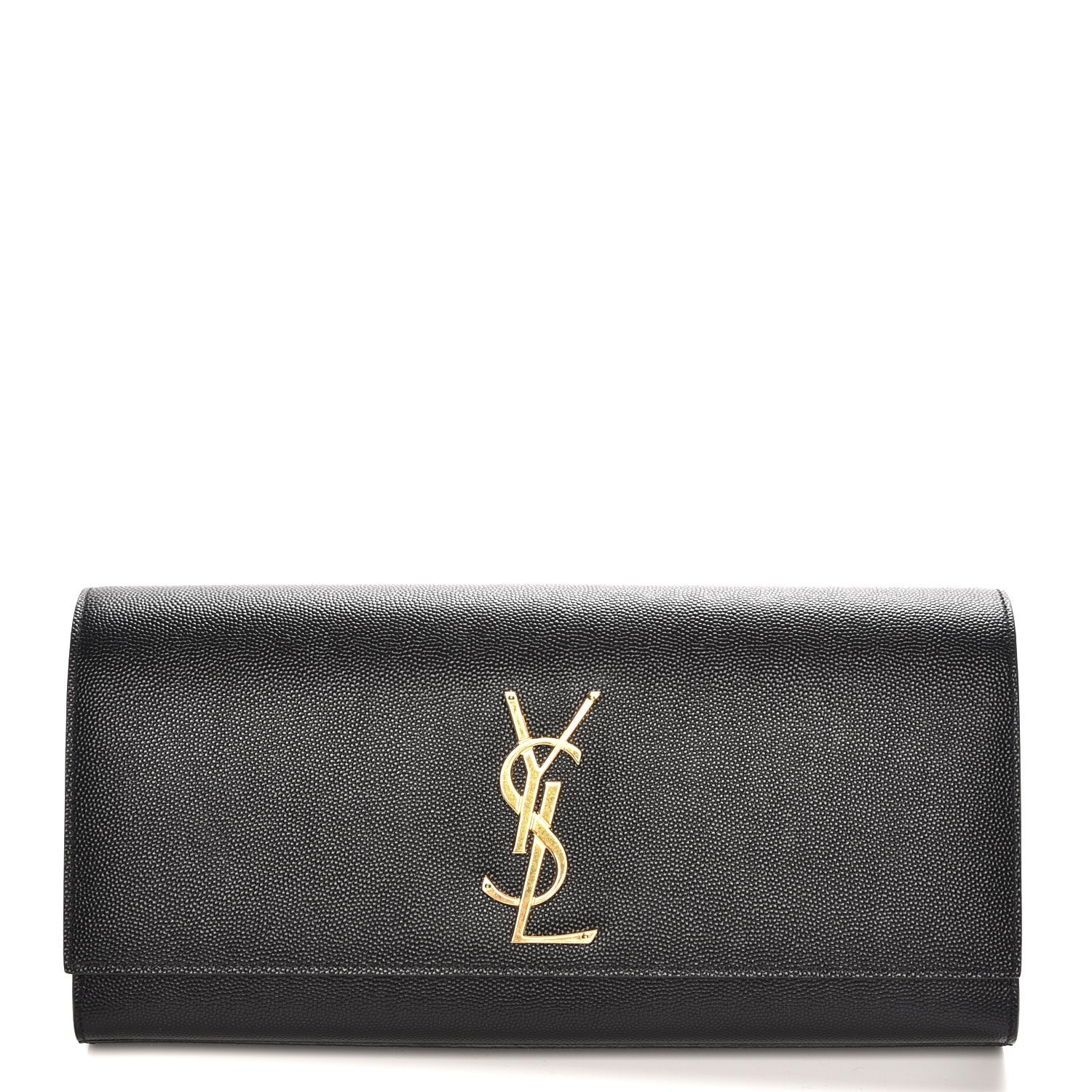 Saint Laurent Grain De Poudre Monogram Cassandre Clutch Black 1 of 7