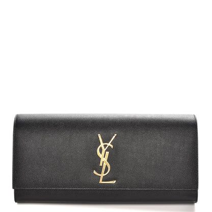 Saint Laurent Grain De Poudre Monogram Cassandre Clutch Black 1 of 7