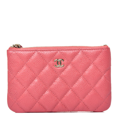 Chanel Iridescent Caviar Quilted Small Cosmetic Case Pink 1 of 7