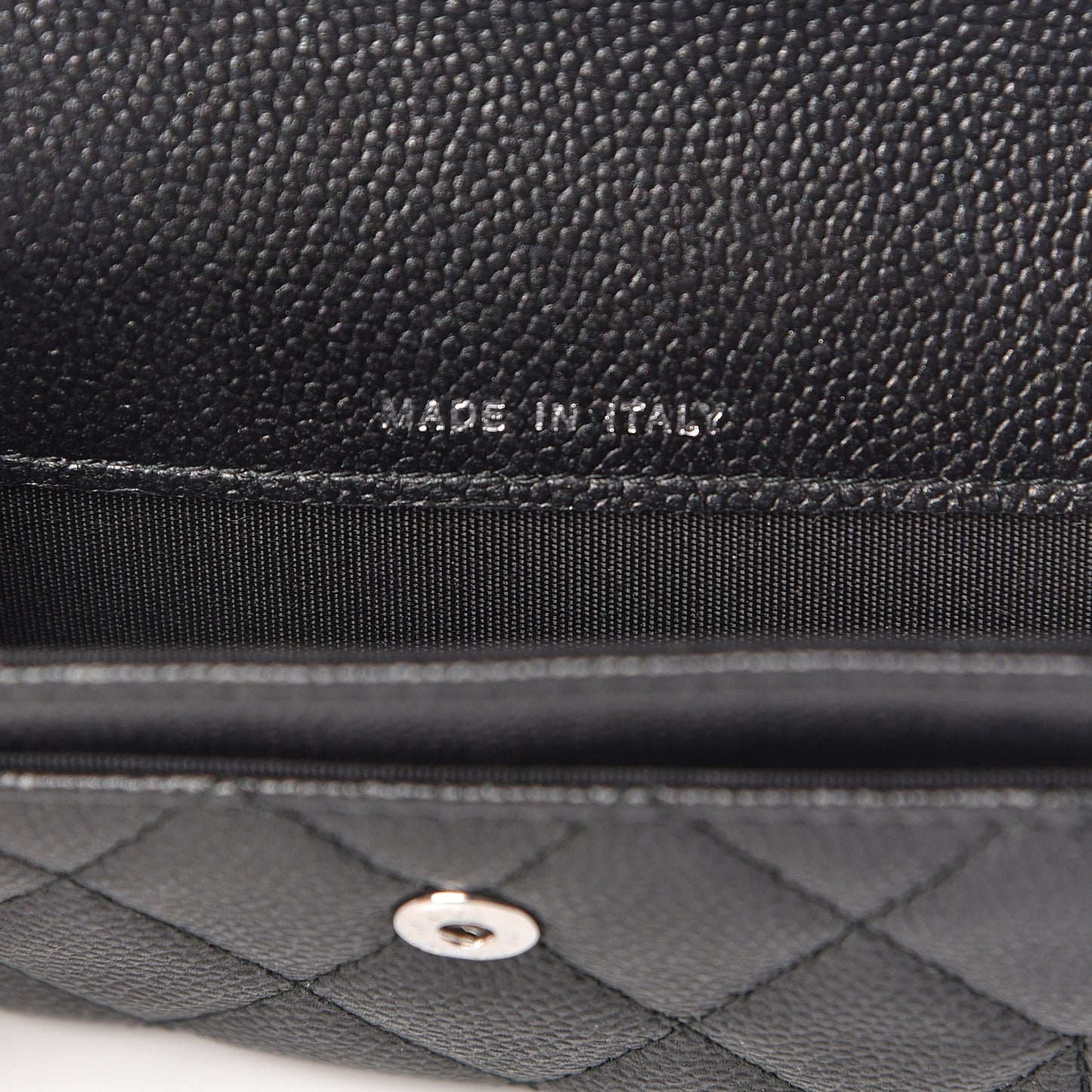 Caviar Quilted Boy Flap Card Holder So Black