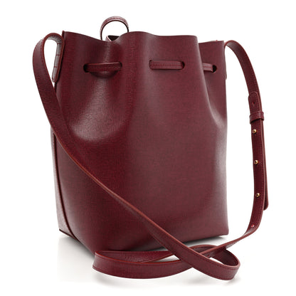 Mansur Gavriel Saffiano Mini Bucket Bag Claret 3 of 10