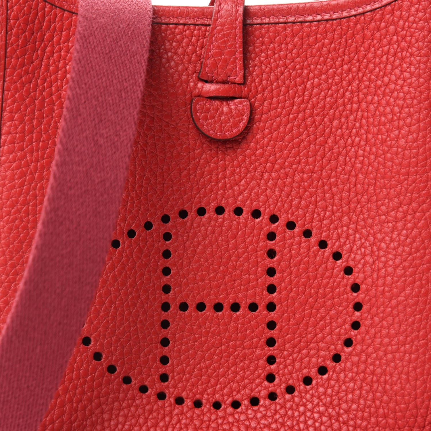 Hermes Taurillon Clemence Evelyne TPM Rouge Casaque 10 of 10