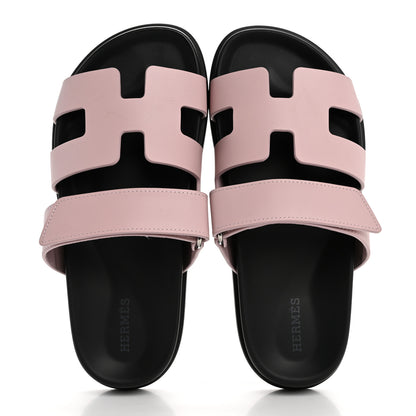 Hermes Calfskin Womens Chypre Sandals 36 Rose Porcelaine 2 of 14