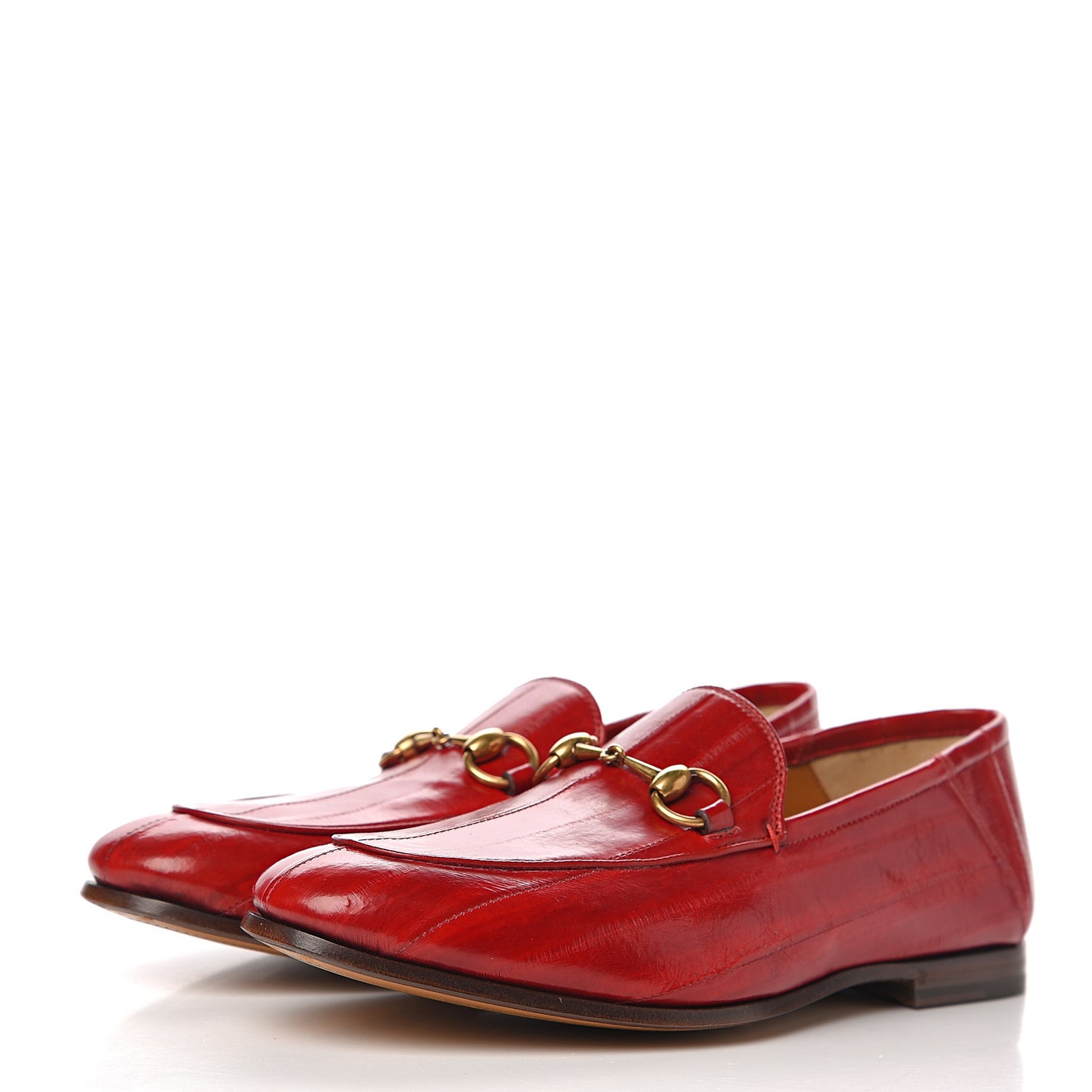 Eel Mens Brixton Horsebit Loafers 6.5 Vulcanic Red