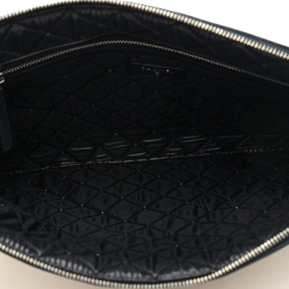 Chanel Striped Canvas Deauville Pouch Clutch Beige 5 of 7