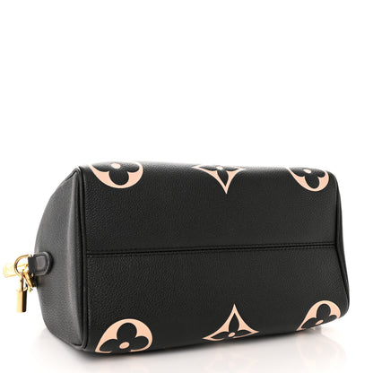Louis Vuitton Empreinte Monogram Giant Speedy Bandouliere 25 Black Beige 4 of 9