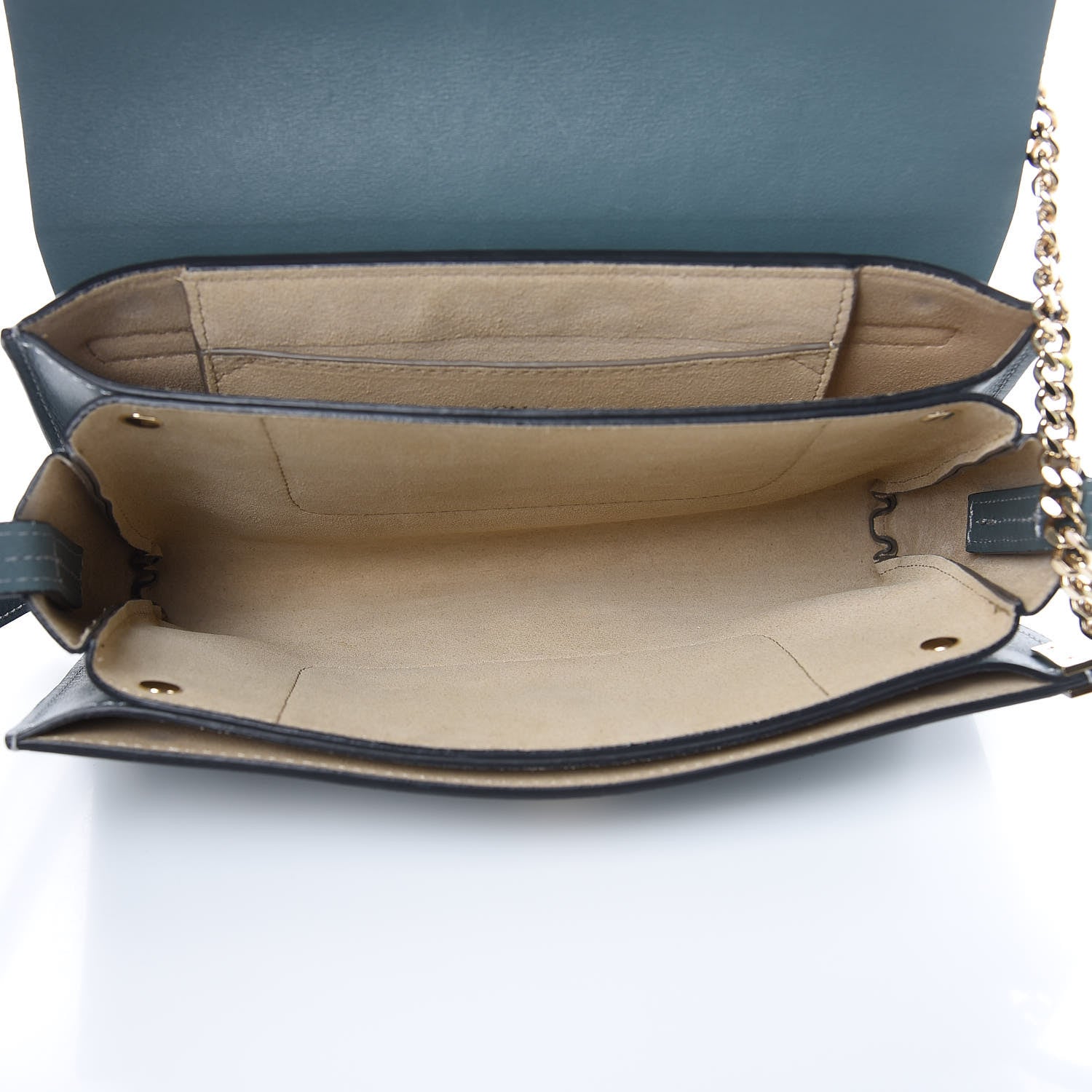 Chloe Suede Calfskin Small Faye Shoulder Bag Cloudy Blue 5 of 16