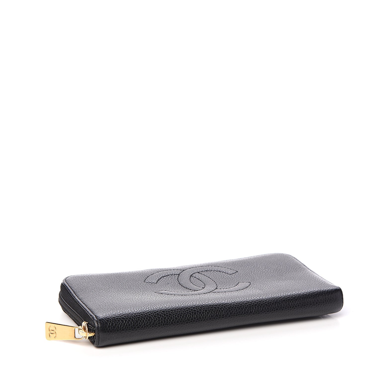 Chanel Caviar Timeless CC Large Gusset Zip Around Wallet Black 3 of 8