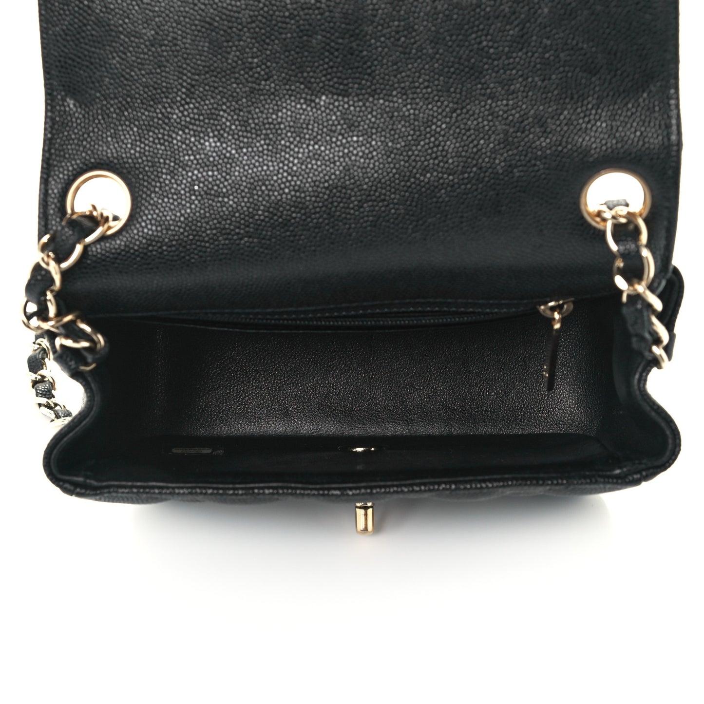Caviar Quilted Mini Square Flap Black
