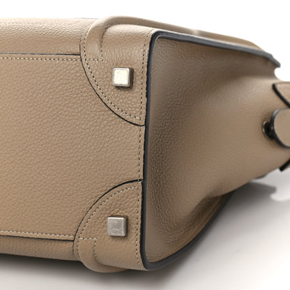 Celine Drummed Calfskin Micro Luggage Dune 8 of 8