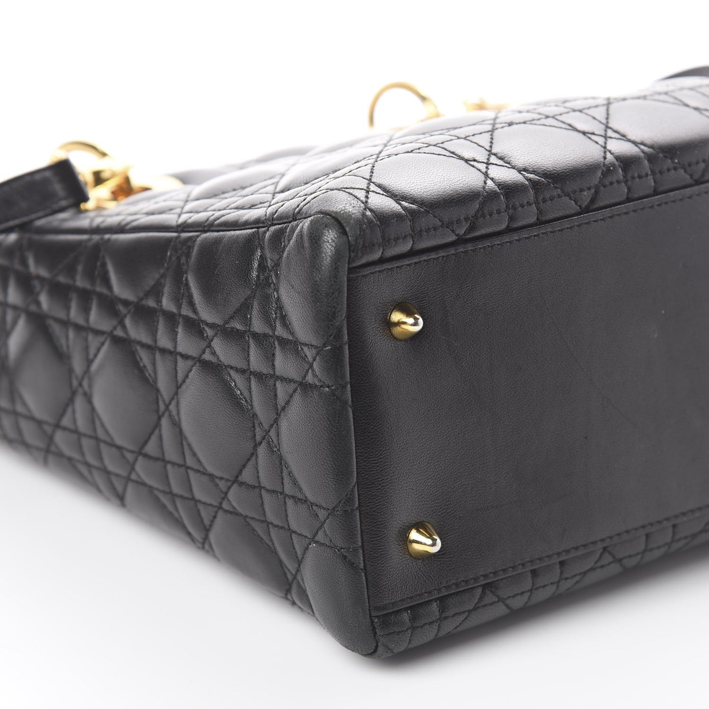 Lambskin Cannage Medium Lady Dior Black