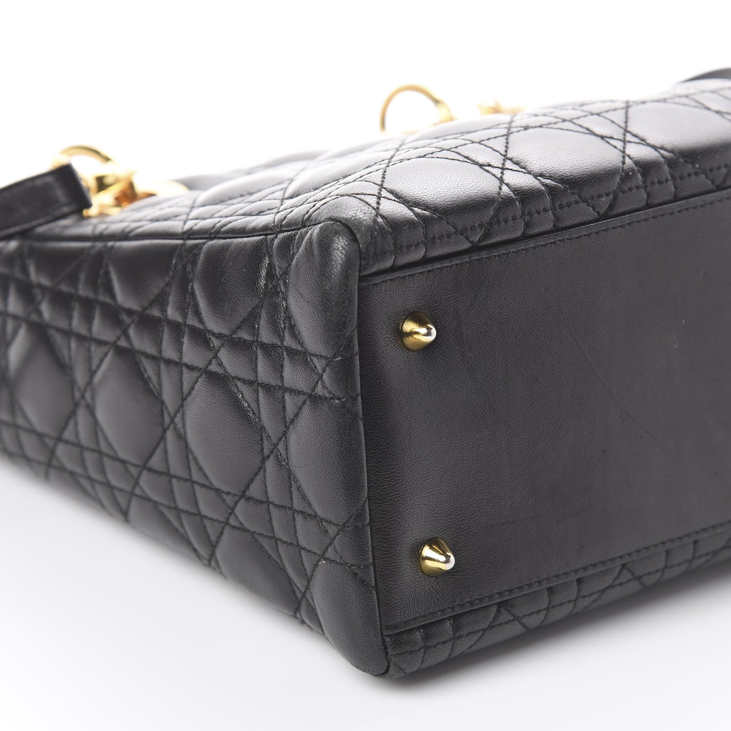 Christian Dior Lambskin Cannage Medium Lady Dior Black 5 of 8