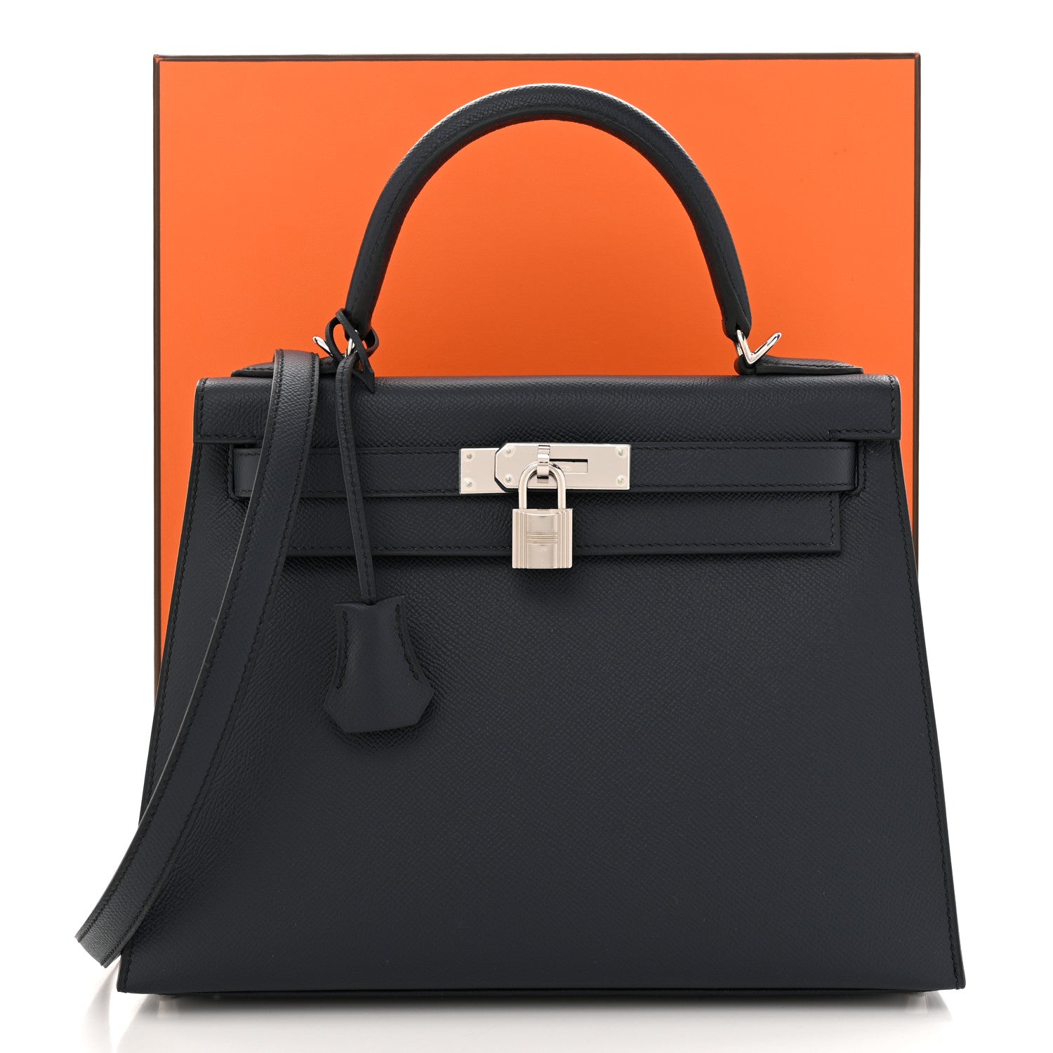 Hermes Epsom Kelly Sellier 28 Bleu Indigo 11 of 11