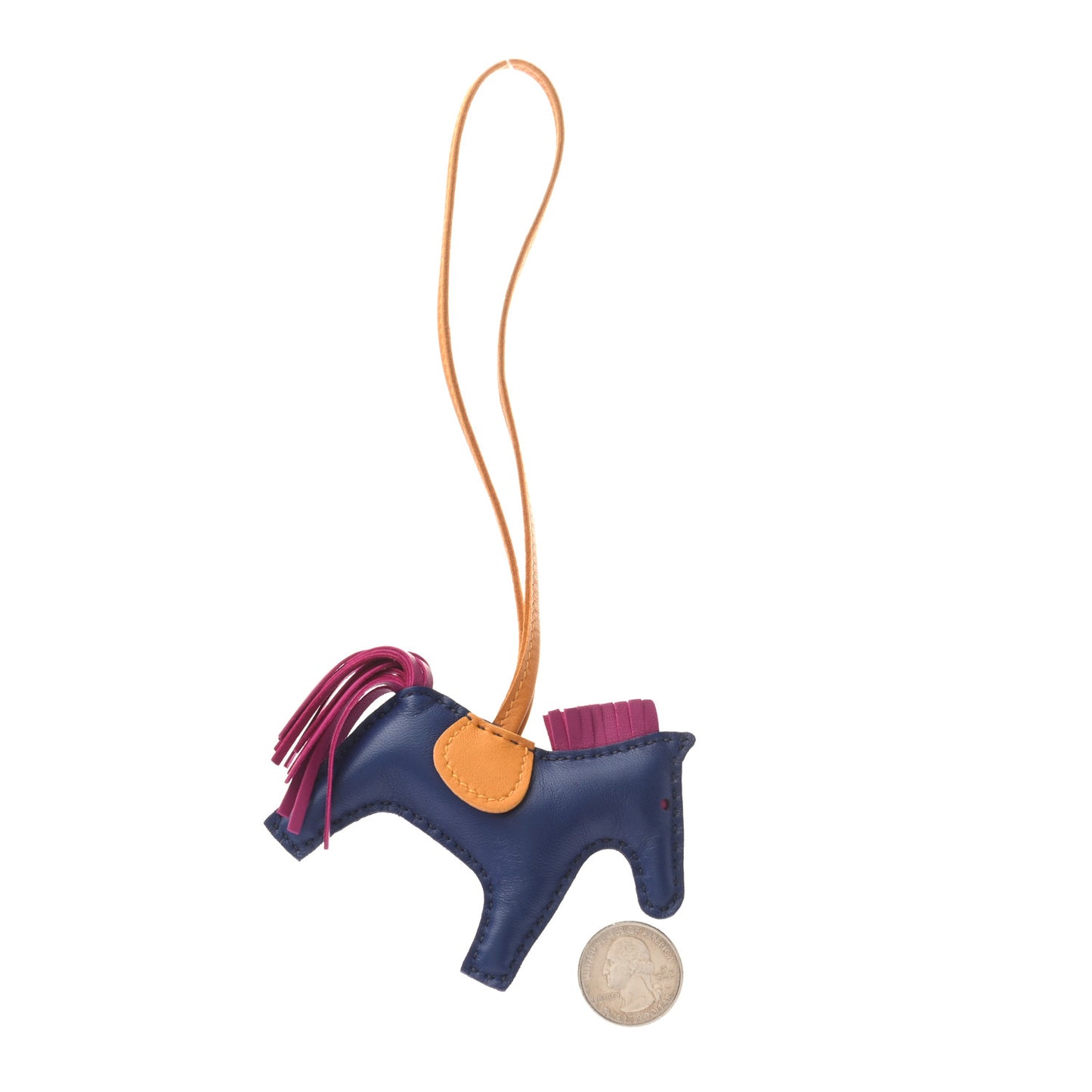 Milo Lambskin Grigri Rodeo Horse Bag Charm PM Bleu Saphir Rose Pourpre Bouton D'Or