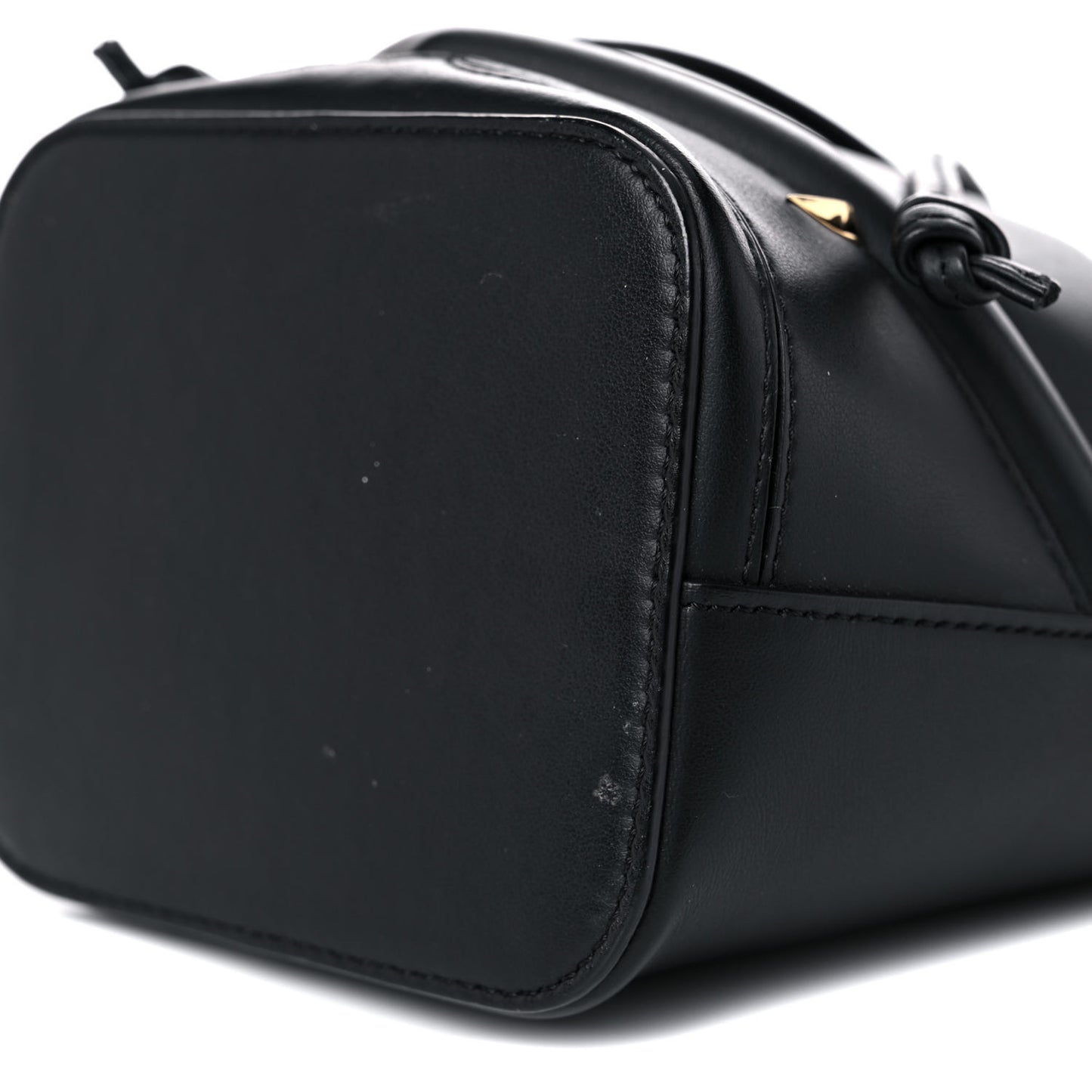 Vitello Century F is Fendi Eyebrow Monster Eyes Embossed Mini Mon Tresor Bucket Bag Black