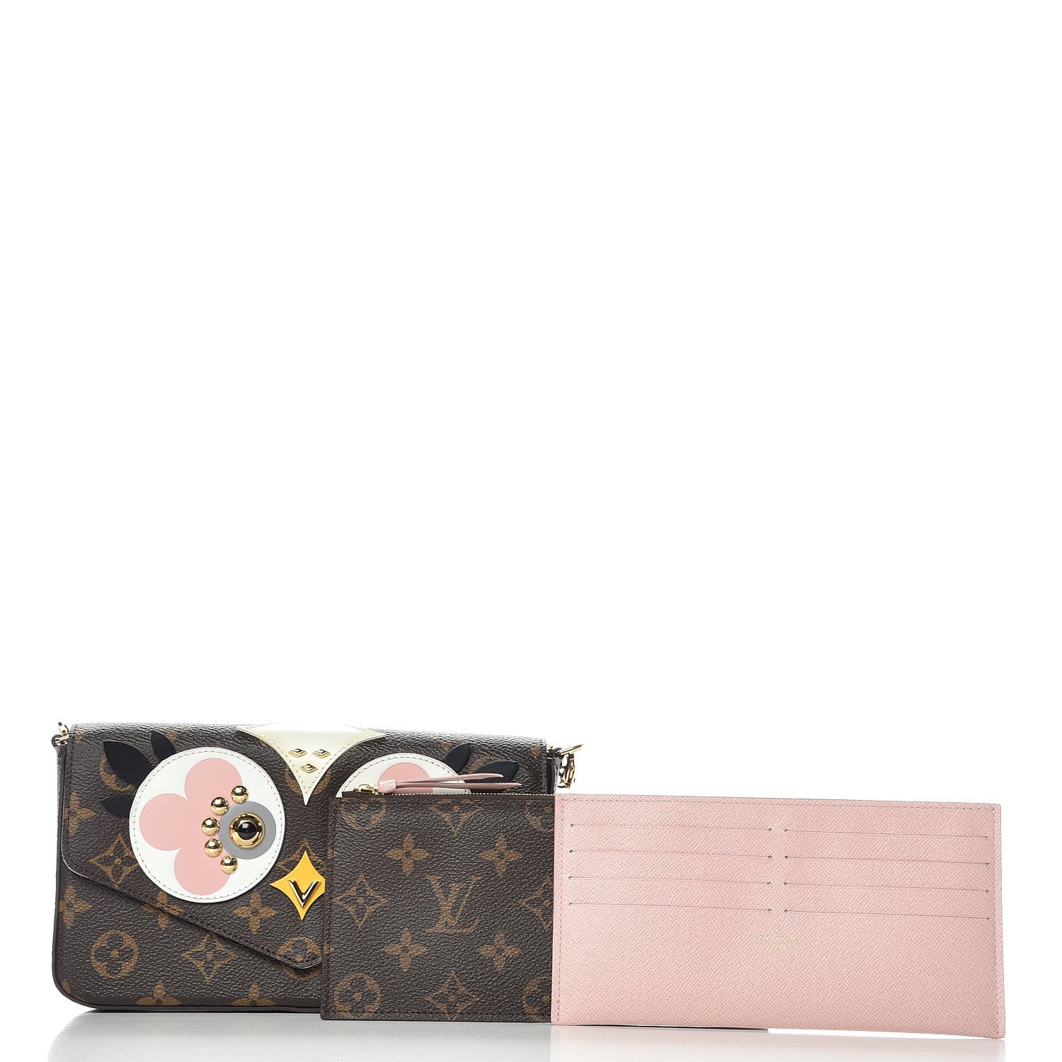 Louis Vuitton Monogram Lovely Birds Pochette Felicie Chain Wallet 3 of 10