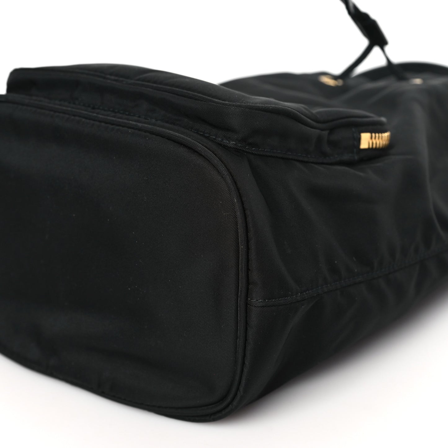Re-Nylon Saffiano Duet Bucket Crossbody Bag Black