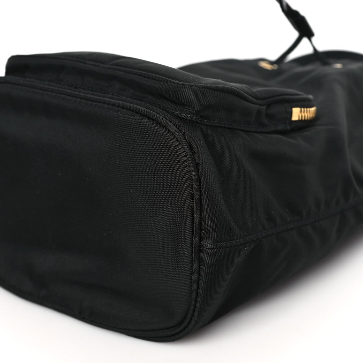 Prada Re-Nylon Saffiano Duet Bucket Crossbody Bag Black 10 of 10