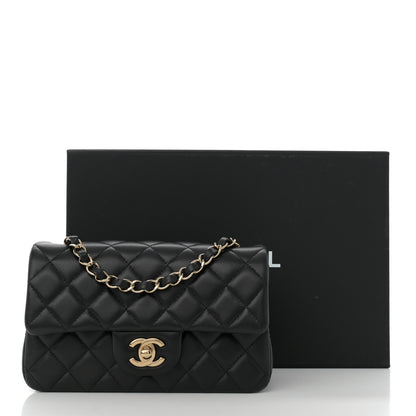 Chanel Lambskin Quilted Mini Rectangular Flap Black 11 of 11