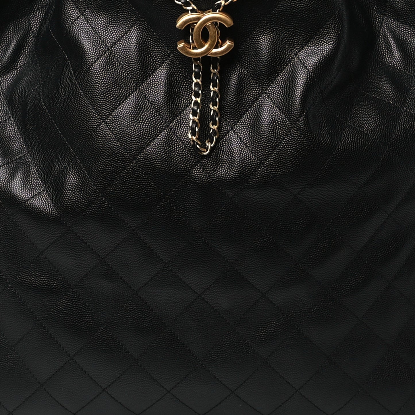 Caviar Quilted Medium Chanel 25 Handbag Black