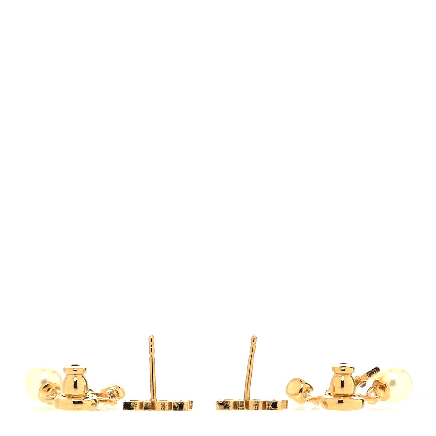 Pearl Crystal Dio(r)evolution Earrings Aged Gold