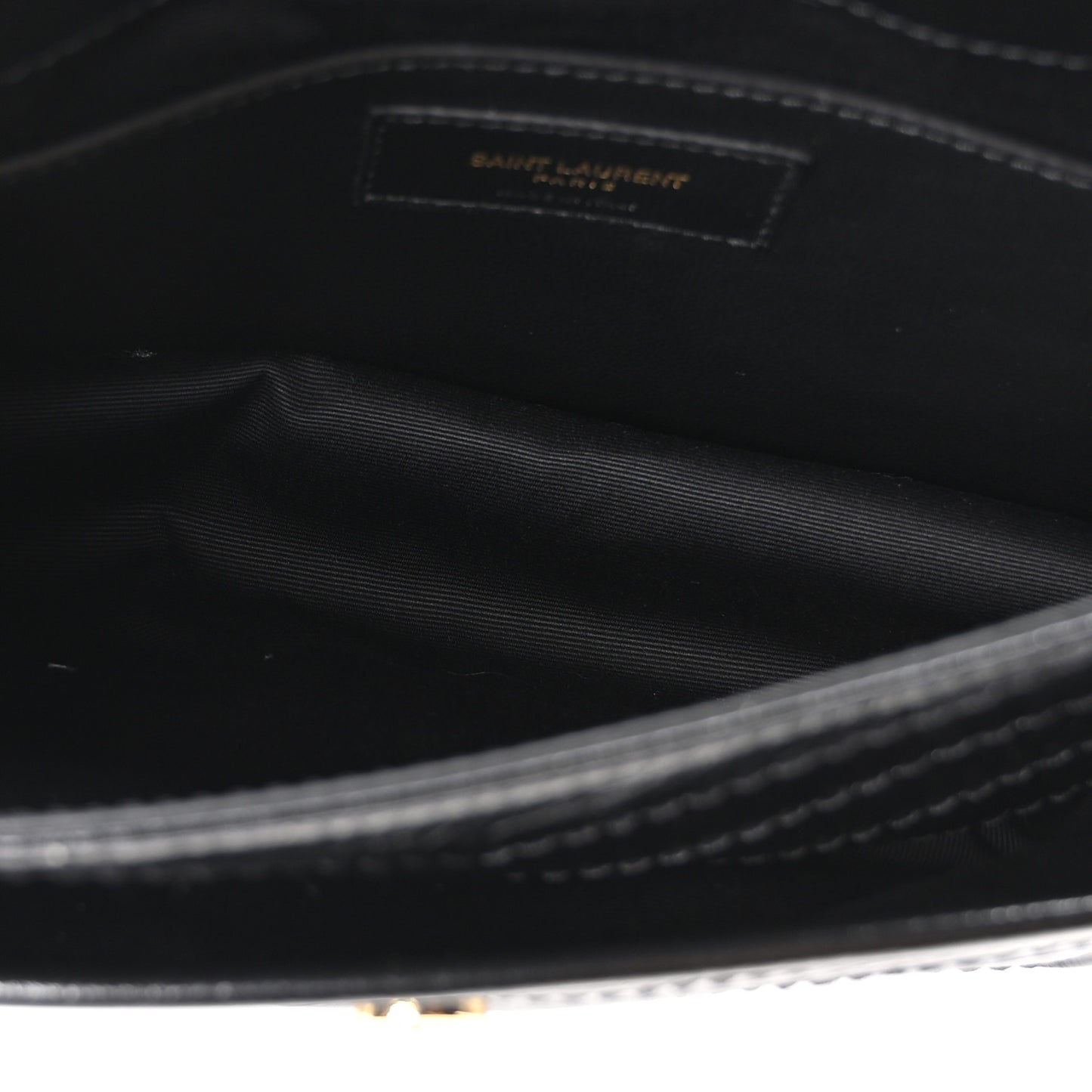 Crinkled Calfskin Matelasse Monogram Baby Niki Chain Satchel Black