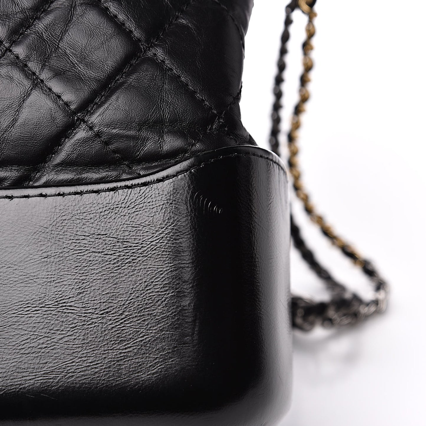 Calfskin Quilted Large Gabrielle Shopping Tote Black