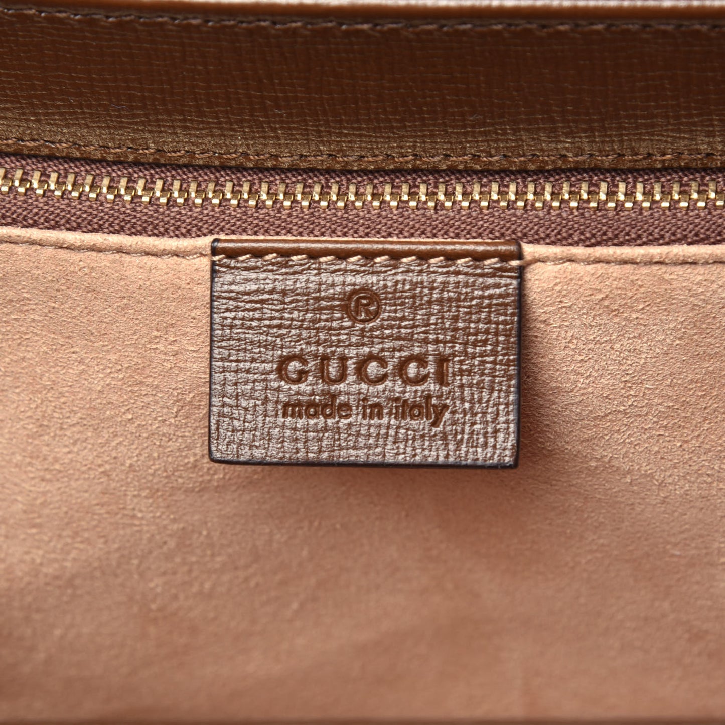 GG Supreme Monogram Horsebit 1955 Shoulder Bag Beige Brown Sugar