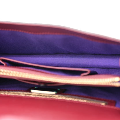 Bulgari Calfskin Galuchat Serpenti Forever Shoulder Bag Plum 5 of 10