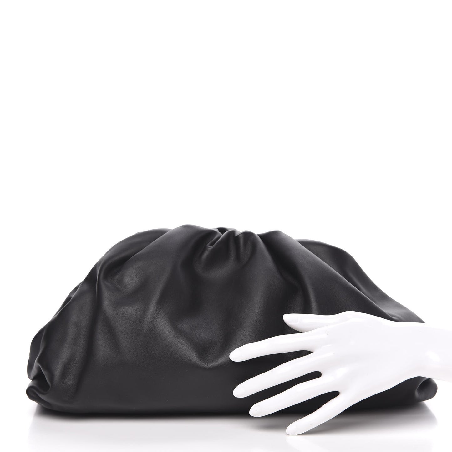 Smooth Butter Calf The Pouch Oversized Clutch Black