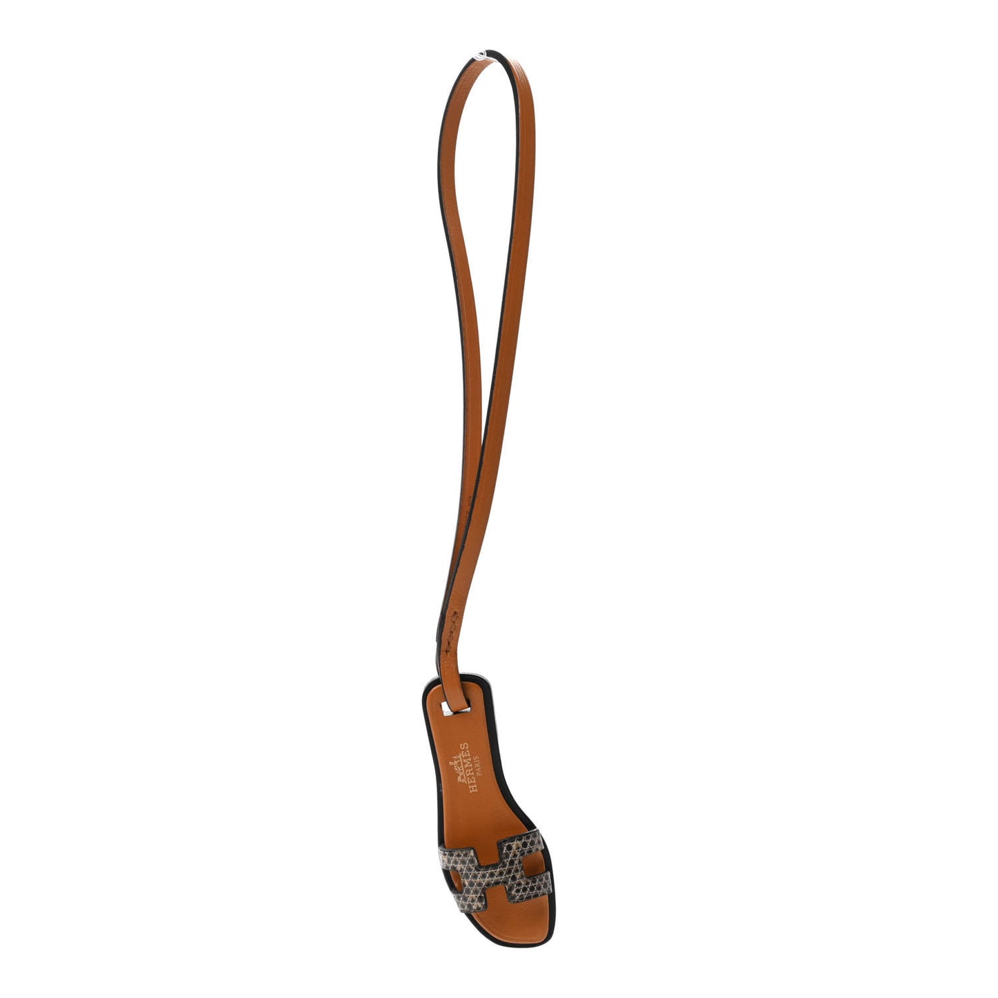 Lizard Butler Calfskin Hunter Oran Nano Bag Charm Naturale Sable