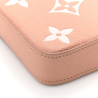 Louis Vuitton Empreinte Monogram Giant Felicie Pochette Chain Wallet Rose Trianon Creme 13 of 14