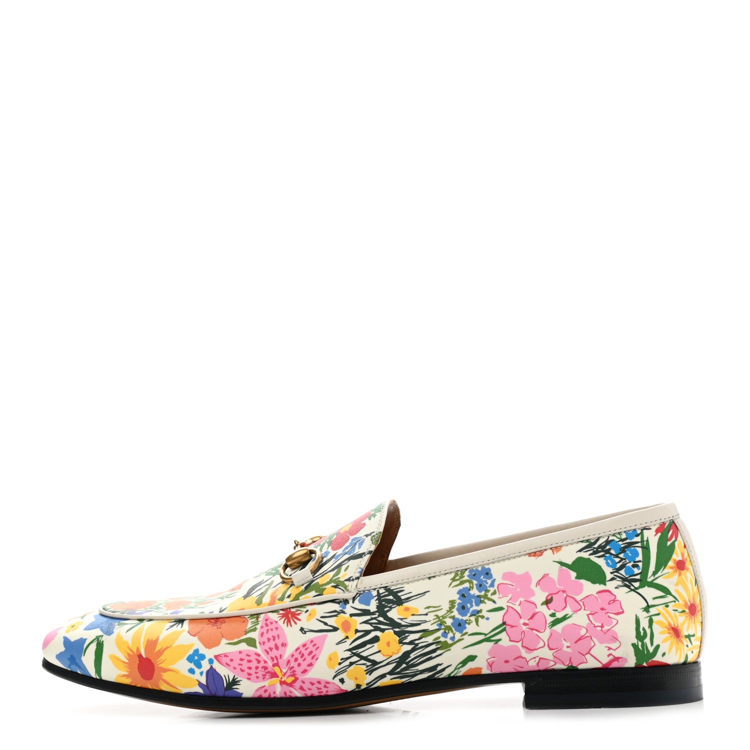 Gucci X KEN SCOTT Canvas Infinity Giardino d Apri Womens Jordaan Loafers 40 Ivory Pink Mystic White 2 of 16
