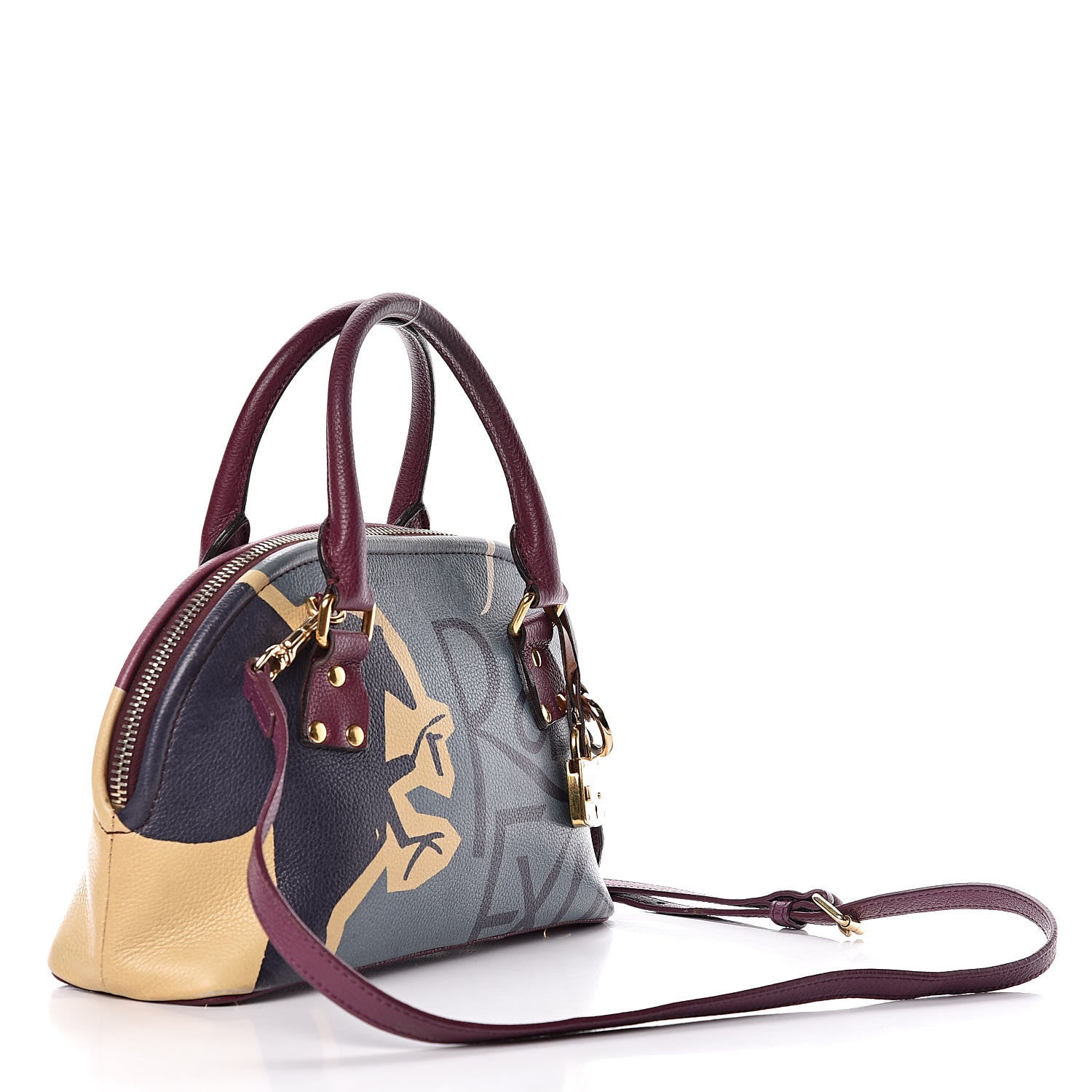 Burberry Prorsum Calfskin Printed Rain or Shine Small Bloomsbury Purple 4 of 16