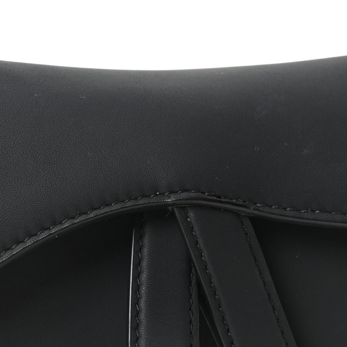 Ultra Matte Calfskin Mini Saddle Bag Black