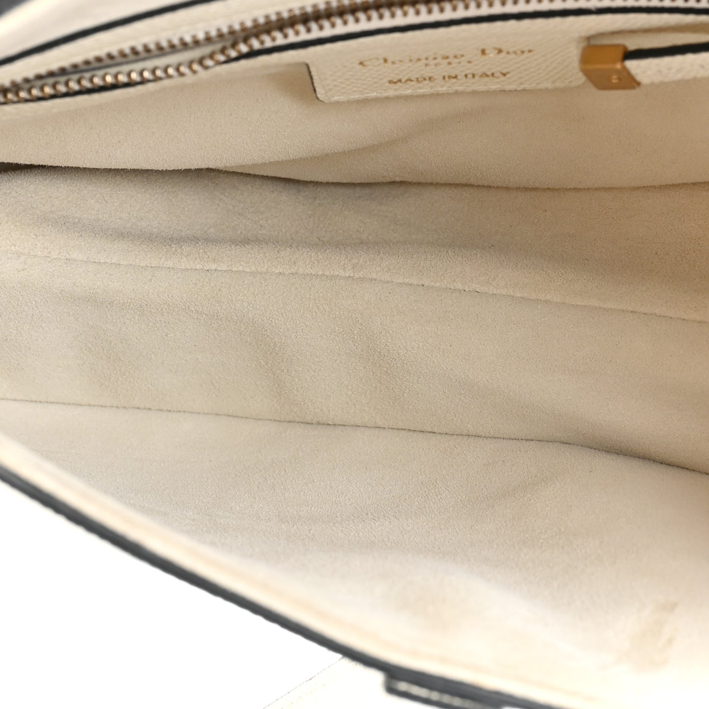 Grained Calfskin Saddle Bag With Strap Latte