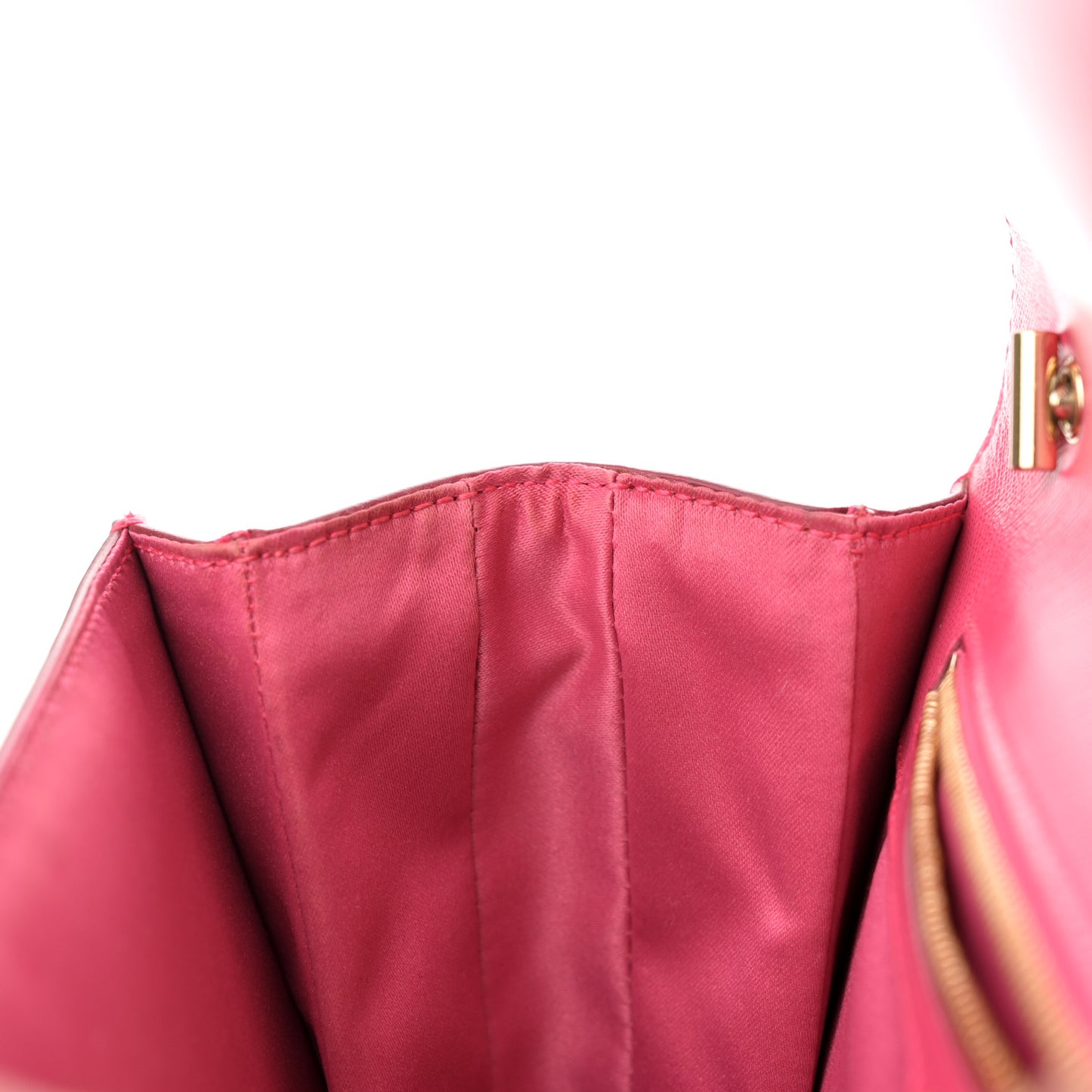Hammered Calfskin Vara Bow Chain Crossbody Pink