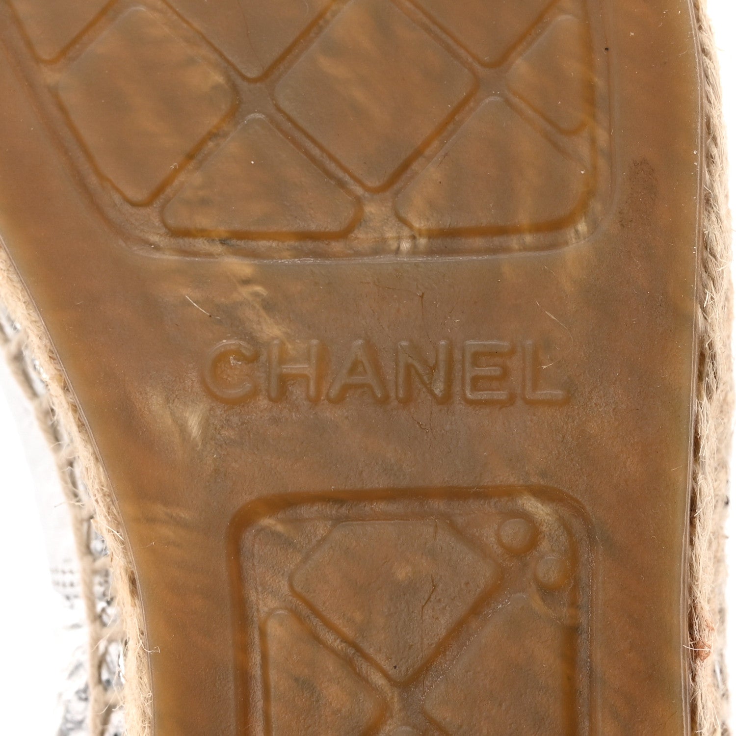 Chanel Laminated Goatskin CC Espadrilles 39 Silver 7 of 15