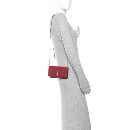 Saint Laurent Smooth Calfskin Monogram Phone Holder Crossbody Opyum Red 2 of 13