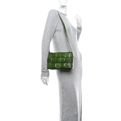 Bottega Veneta Calfskin Intreccio Plisse Cassette Crossbody Bag Avocado 3 of 12