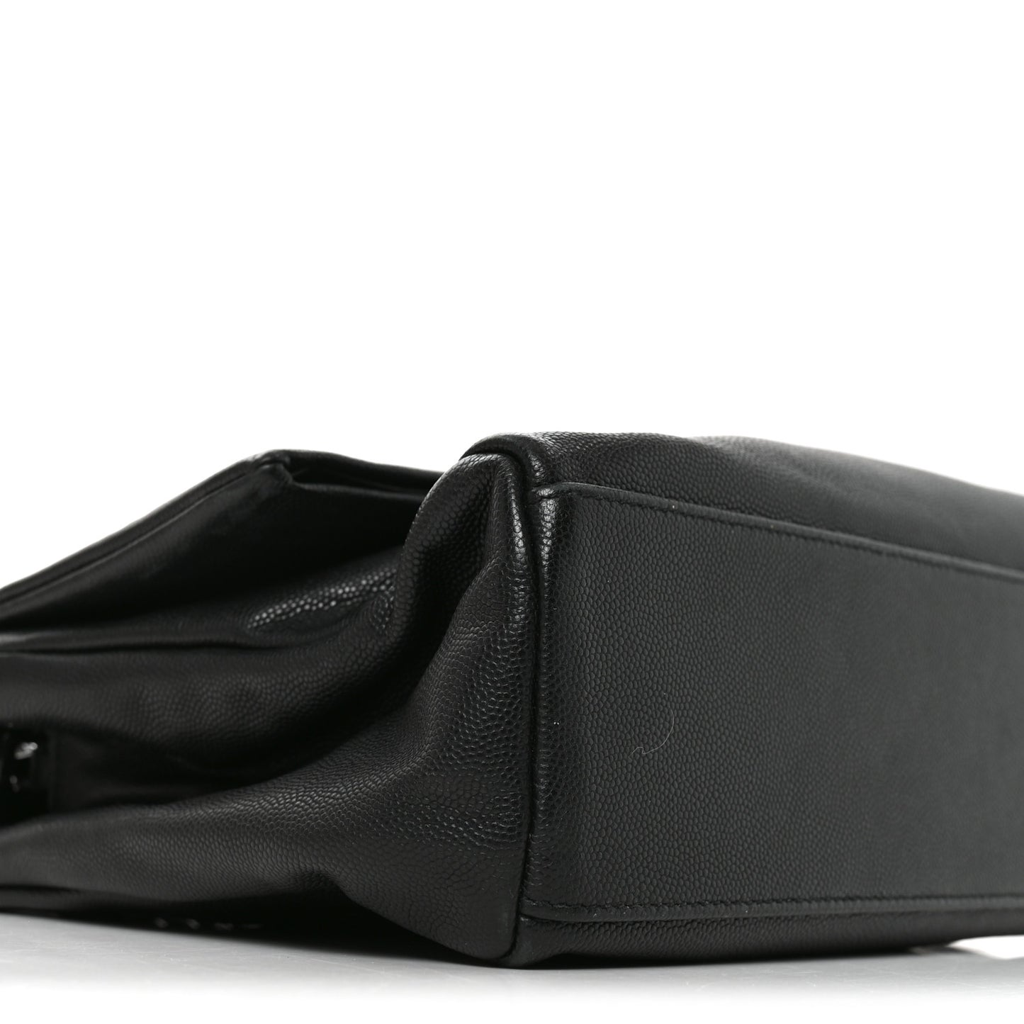 Grain De Poudre Medium West Hollywood Monogram Fold-Over Black